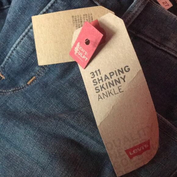 Levi’s Sculpt NEW 311 Shaping Skinny Ankle Jeans Size 27 - Picture 5 of 8